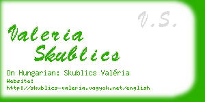 valeria skublics business card